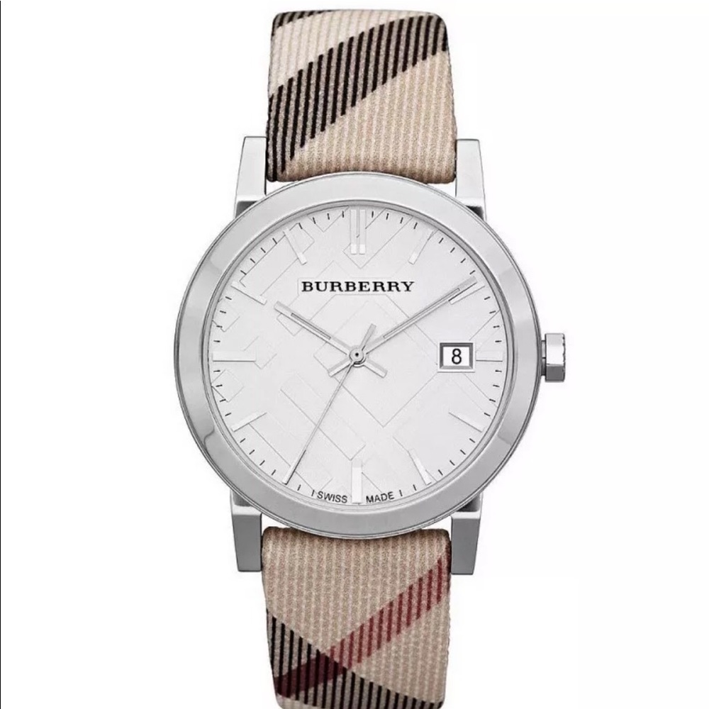 Burberry Check Fabric Band Watch BU9022
